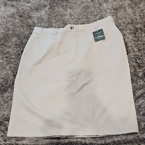 L.L. Bean Women's Classic Tan Pencil Skirt